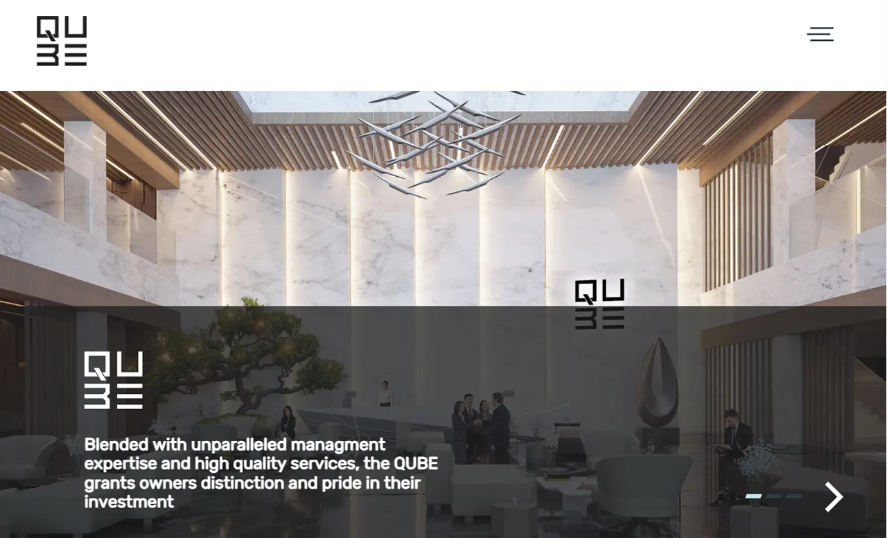 Qube Apartments Website
